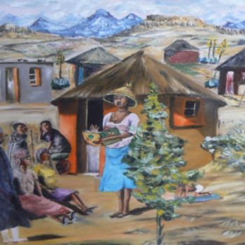 Installation titled "literacy in lesotho" by Peter Maphatsoe, Original Artwork