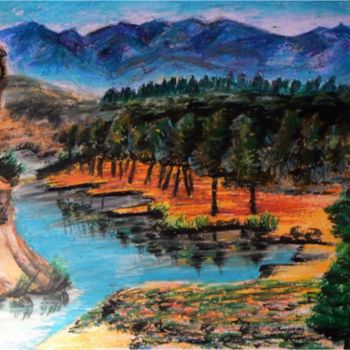 Installation titled "oil pastel Lesotho…" by Peter Maphatsoe, Original Artwork