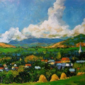 Painting titled "Margau, Transylvania" by Peter Radacina, Original Artwork