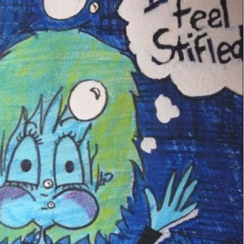 Цифровое искусство под названием "I Feel Stifled" - Bulle, Подлинное произведение искусства