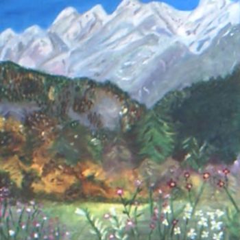 Peinture intitulée "CHRISTELLE'S WILDFL…" par Les Petits Pinceaux De Norah Joy, Œuvre d'art originale
