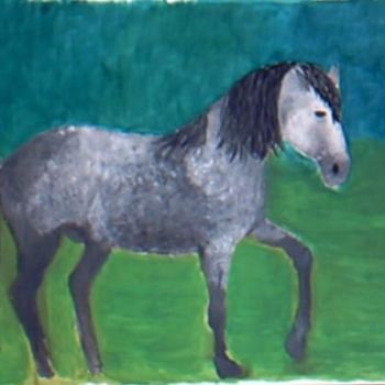 Painting titled "ALEXANDRA'S HORSE" by Les Petits Pinceaux De Norah Joy, Original Artwork