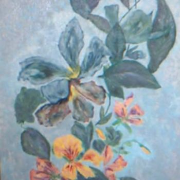 Painting titled "MARINA FLEURS" by Les Petits Pinceaux De Norah Joy, Original Artwork