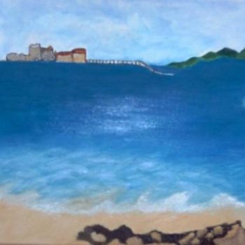 Painting titled "Seascape" by Les Petits Pinceaux De Norah Joy, Original Artwork