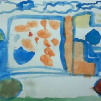 Peinture intitulée "Le Camion" par Les Petits Pinceaux De Norah Joy, Œuvre d'art originale