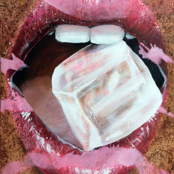 Painting titled "Honey ice" by Petr Ldin, Original Artwork, Acrylic