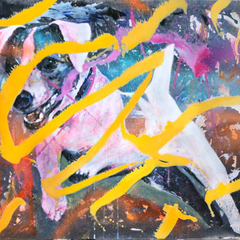 Peinture intitulée "jack russell terrier" par Petr Ldin, Œuvre d'art originale, Aquarelle