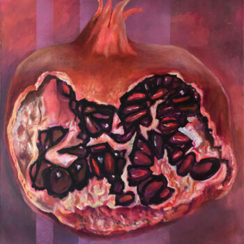 Painting titled "A POMEGRANATE" by Petr Ldin, Original Artwork, Oil