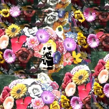 Arte digital titulada "Bourgos in Blumen" por Petra Hüther, Obra de arte original, Otro