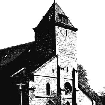 Digitale Kunst mit dem Titel "Klosterkirche Enken…" von Petra Hüther, Original-Kunstwerk, Andere
