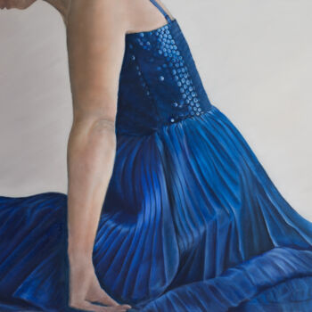 Pintura titulada "Blau" por Petra Kolberg, Obra de arte original, Oleo