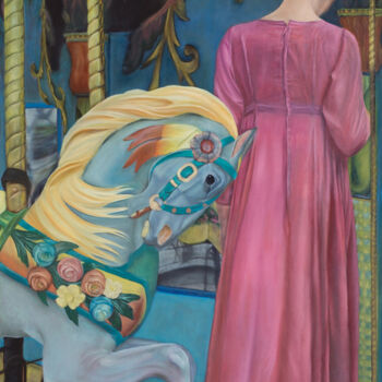 Pintura intitulada "Das Karussell" por Petra Kolberg, Obras de arte originais, Óleo