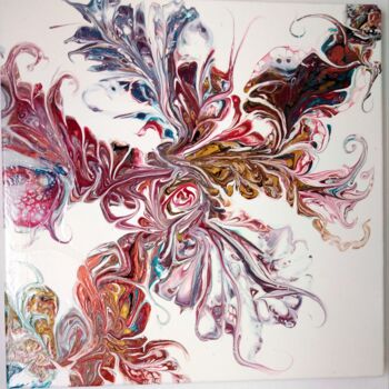 Painting titled "Dancing leaves" by Petra Kondov, Original Artwork, Acrylic