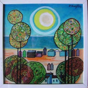 Painting titled "spiaggia" by Candida, Original Artwork, Other