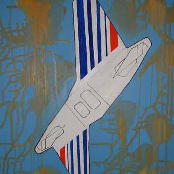 Malerei mit dem Titel "Air France" von Petra Farac, Original-Kunstwerk