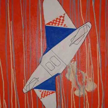 Malerei mit dem Titel "Croatia airlines" von Petra Farac, Original-Kunstwerk