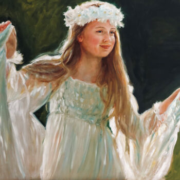 Painting titled "Joy" by Petra Gruiters, Original Artwork, Oil