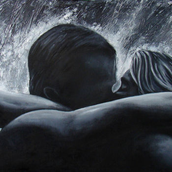 Картина под названием "LOVE RAIN" - Andrey Petrakov, Подлинное произведение искусства, Масло