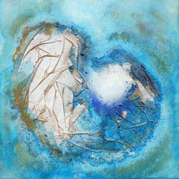 Pittura intitolato ""MEMORY OF WATER",…" da Petra Probst, Opera d'arte originale, Olio