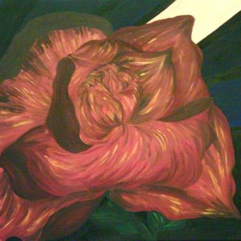 Painting titled "La Rosa" by Petra Wohlwerth, Original Artwork, Other