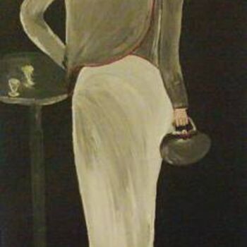 Painting titled "Madame Celine" by Petra Wohlwerth, Original Artwork