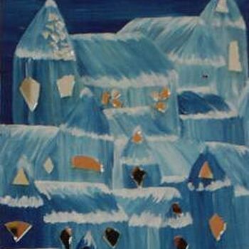 Pittura intitolato "Ice City" da Petra Wohlwerth, Opera d'arte originale