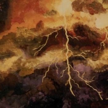 Pittura intitolato "Thunderstorm" da Petra Wohlwerth, Opera d'arte originale