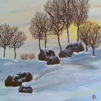 Painting titled "Winter Morning" by Petra Wohlwerth, Original Artwork