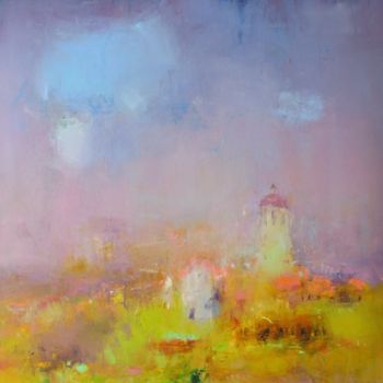 Painting titled "landscape" by Yuriy Petrenko, Original Artwork, Oil