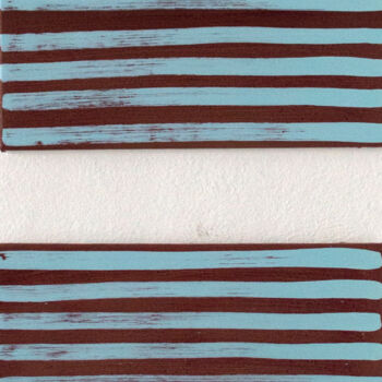 제목이 "Stripes"인 미술작품 Petr Johan Marek로, 원작, 기름 나무 들것 프레임에 장착됨