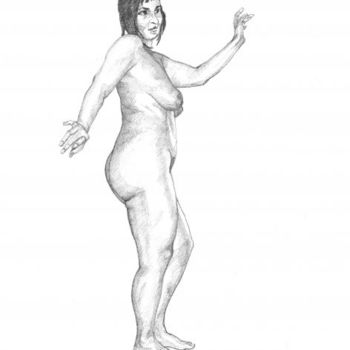 Drawing titled "nudo" by Franco Petrosemolo, Original Artwork