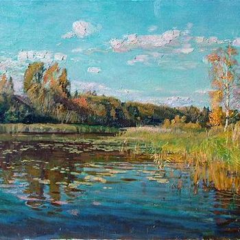 Painting titled ""Autumn Day"" by Dmitriy Petrov, Original Artwork