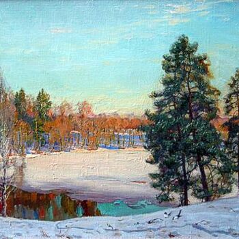 Painting titled ""River Opens"" by Elmira Petrova, Original Artwork