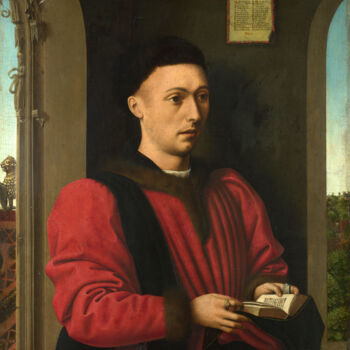 Painting titled "Portrait of a Young…" by Petrus Christus, Original Artwork, Oil