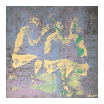 Malerei mit dem Titel ""lilac" series "fli…" von Petr Lybin, Original-Kunstwerk, Pigmente