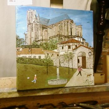 Pintura titulada "la cathédrale" por François Peyrout, Obra de arte original