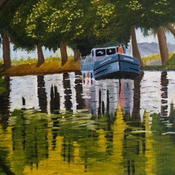 Peinture intitulée "Canal du midi" par Philippe Noel, Œuvre d'art originale, Huile