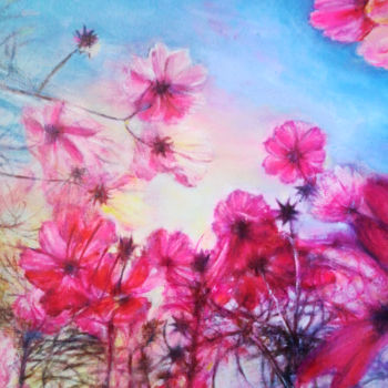 Peinture intitulée "spring flowers" par Cindy Peng, Œuvre d'art originale, Huile