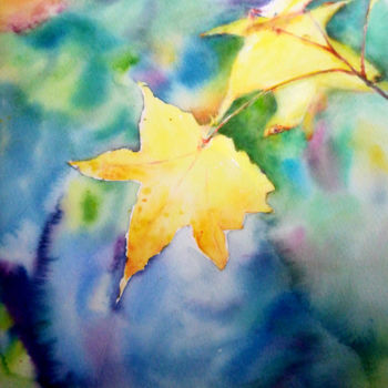 "leaf" başlıklı Tablo Cindy Peng tarafından, Orijinal sanat, Suluboya
