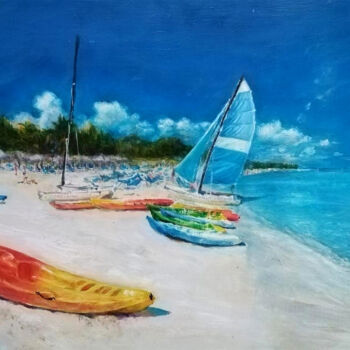 绘画 标题为“beach” 由Cindy Peng, 原创艺术品, 油