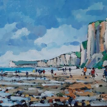 Peinture intitulée "Basse mer près de D…" par Philippe Euger, Œuvre d'art originale, Huile