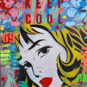 Картина под названием "Keep cool" - Philippe Euger, Подлинное произведение искусства, Рисунок распылителем краски