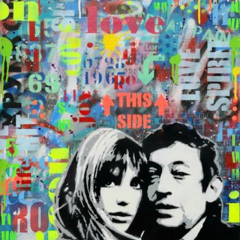 Peinture intitulée "Jane & Serge" par Philippe Euger, Œuvre d'art originale, Bombe aérosol