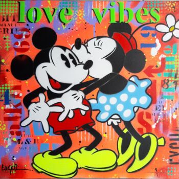 Schilderij getiteld "Love vibes" door Philippe Euger, Origineel Kunstwerk, Graffiti