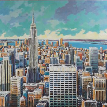 Painting titled "New York (3)" by Philippe Euger, Original Artwork, Oil