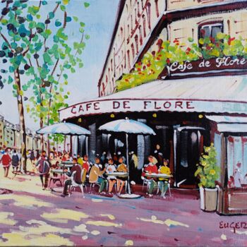 Pintura titulada "Paris, Boulevard Sa…" por Philippe Euger, Obra de arte original, Acrílico