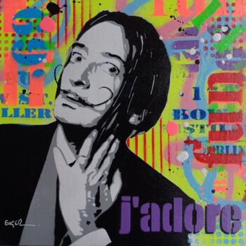 Peinture intitulée "J'adore" par Philippe Euger, Œuvre d'art originale, Bombe aérosol