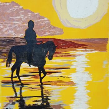 Peinture intitulée "Coucher de soleil" par Rpcreations, Œuvre d'art originale, Acrylique