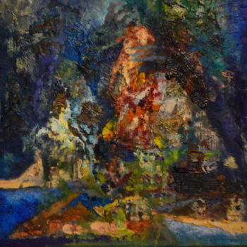 Painting titled "TERRE LOINTAINE" by Philippe Vincendeau, Original Artwork, Oil