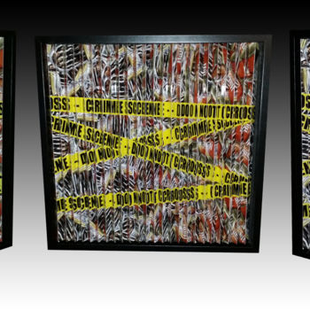 Colagens intitulada "Scene Crime" por Lauren Hip, Obras de arte originais, Decoupages